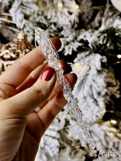 Елочное украшение набор / игрушки сосульки