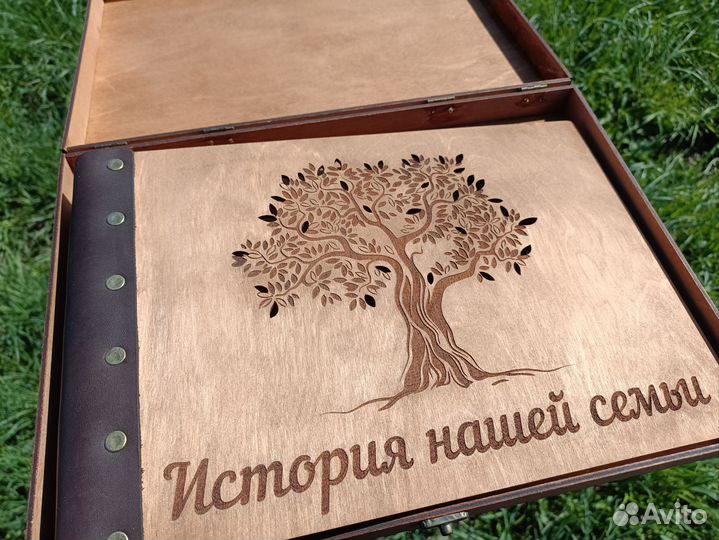 Фотоальбом ручной работы в подарочной коробке