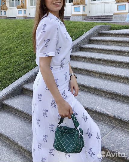 Сумочка Mango зеленая небольшая