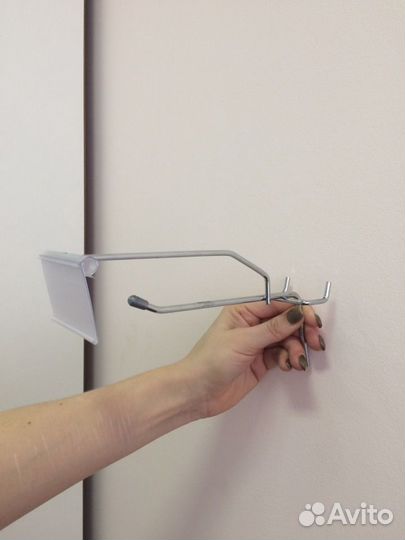 Крючок хромированный 15 см с ценникодержателем