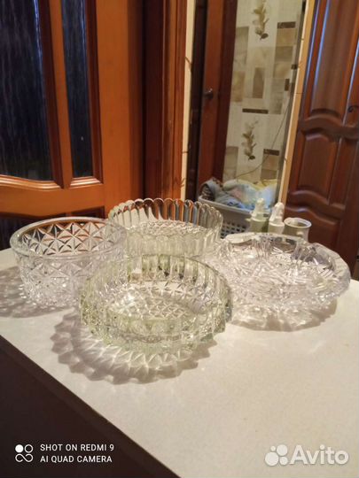 Салатник хрустальный, пепельница