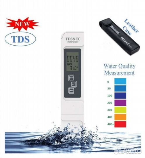Tds метр, тестер качества воды, солемер