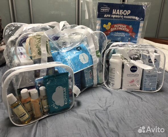 Сумка в роддом с косметикой люкс