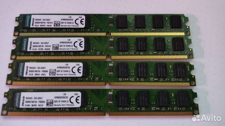 Оперативная память DDR2 Kingston kvr800d2n6/2G