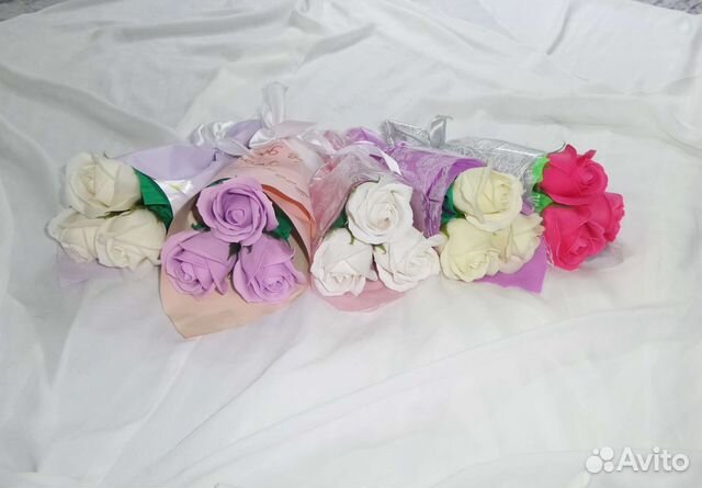 Мини букет из мыльных роз