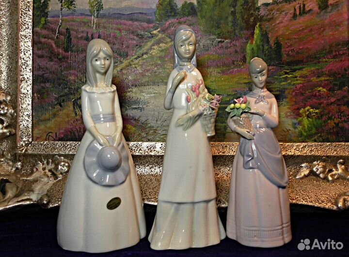 Девочки.Испания.Цветочницы.Статуэтки.Рекена.Фарфор