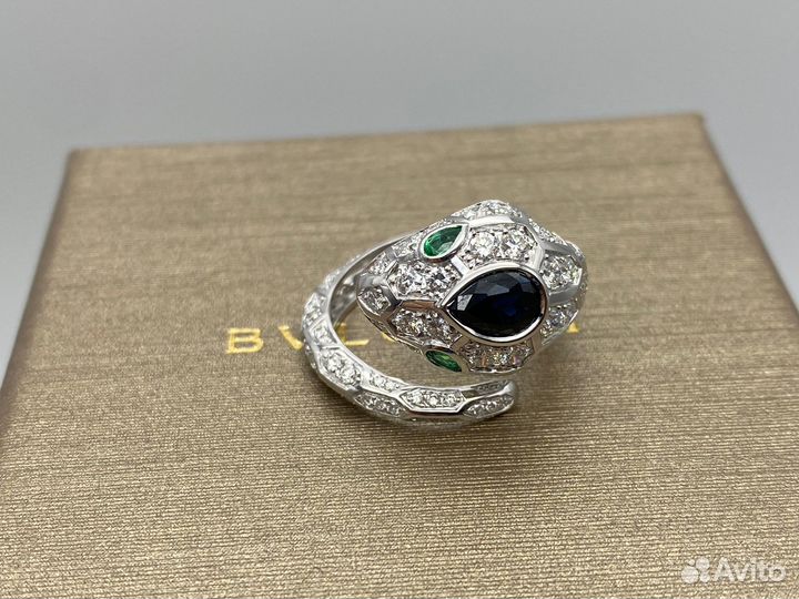 Кольцо Bvlgari serpenti с бриллиантами 750