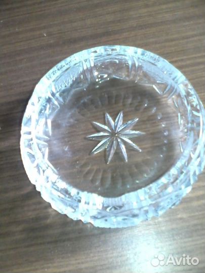 Пепельница хрусталь Чехия подарок