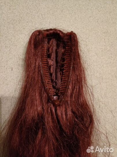 Накладные волосы (хвост) на заколке