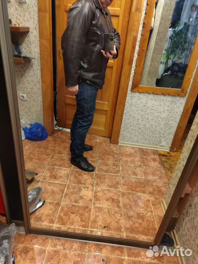 Кожаная куртка лётная (шевретка)