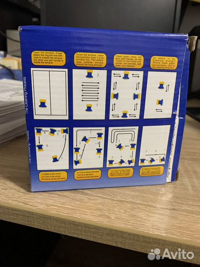 Щетка для мытья окон на магните