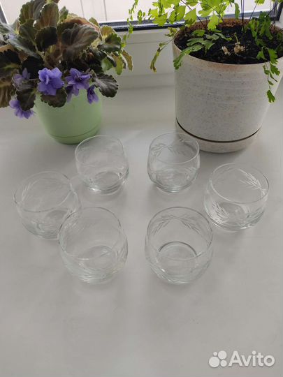 Рюмки хрустальные, стеклянные