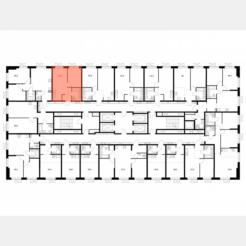 1-к. квартира, 32,2 м², 11/24 эт.