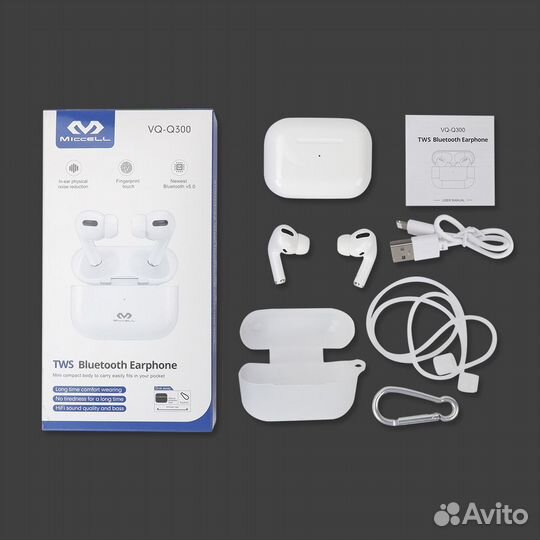 Беспроводные наушники Bluetooth 5.1 Белого Цвета V