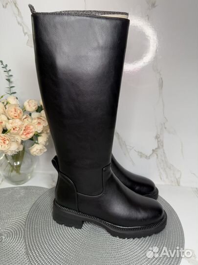 Сапоги женские зимние Новые кожаные El Tempo 38 39