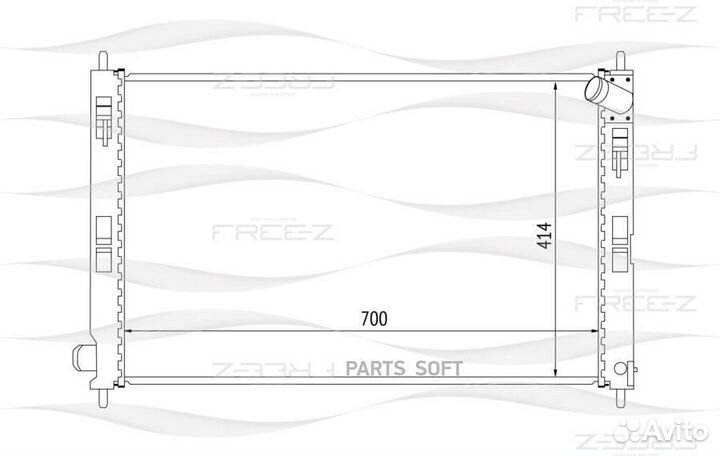 Радиатор охлаждения mitsubishi Lancer 08- 1330T2