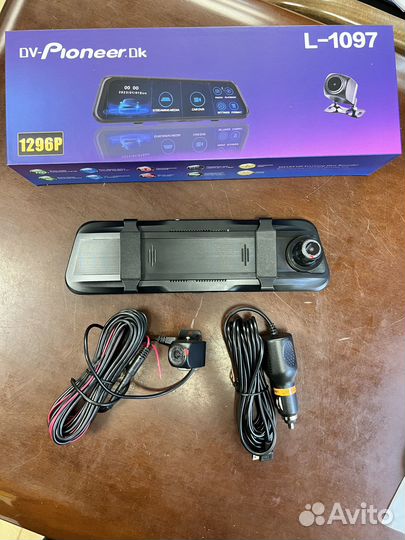 Зеркало регистратор 2 камеры полный экран сенсор