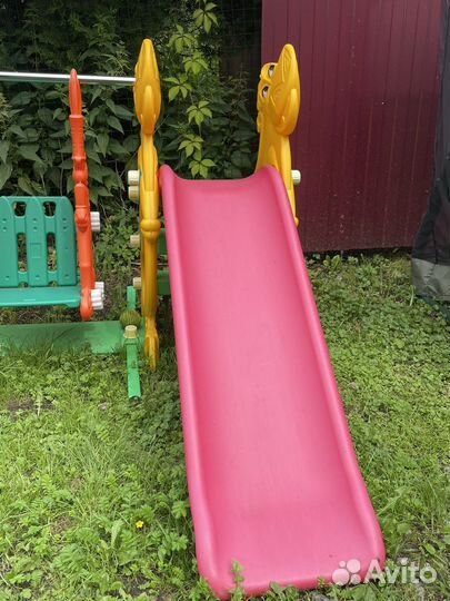 Детская горка с качелями бу