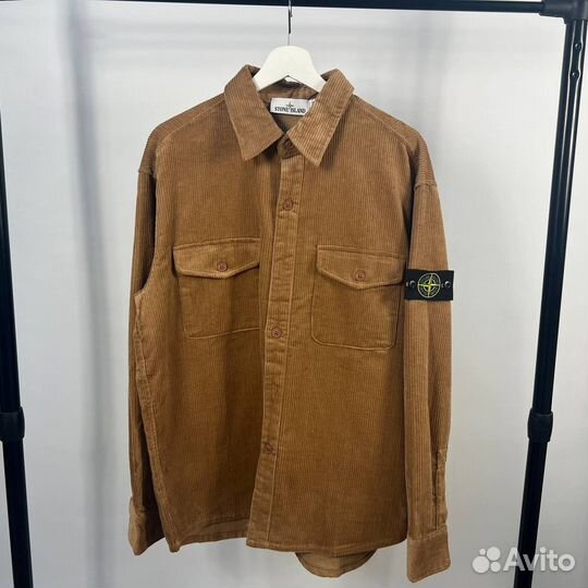 Вельветовая рубашка stone island