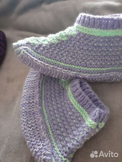 Вязаные тапочки