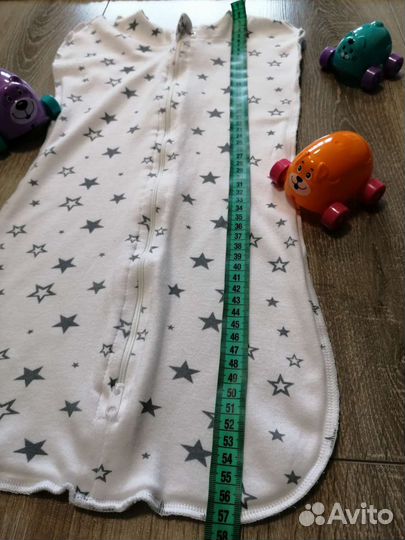 Пеленка кокон на молнии р. 68 расцветка Звезды