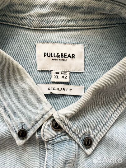 Джинсовая рубашка pull&bear