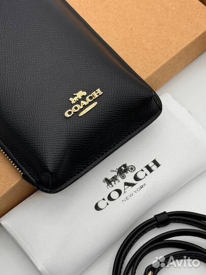 Сумка чехол для телефона Coach *Люкс