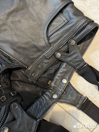 Мото штаны кожаные