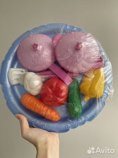 Набор овощей и кухонной посуды Волшебная Хозяюшка