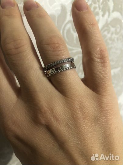 Пандора pandora кольцо серебро