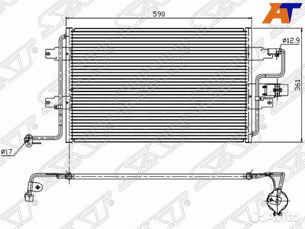 Радиатор кондиционера audi A3, audi A3 96-03, audi