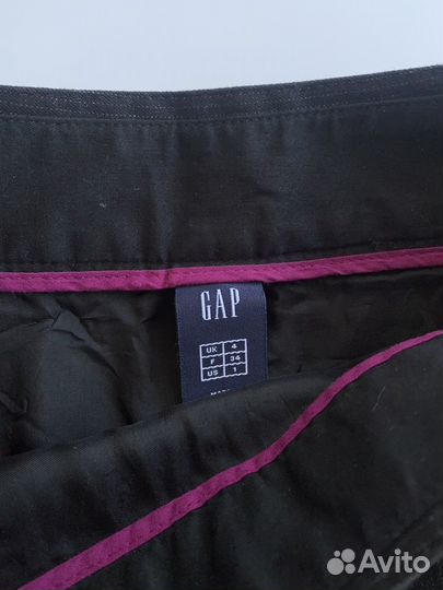 Черная классическая мини юбка Gap xs (34)