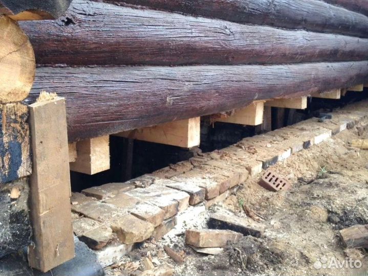 Замена венцов / Подъем домов с гарантией