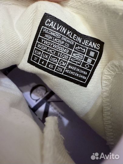 Кеды женские Calvin Klein Jeans высокие 37р