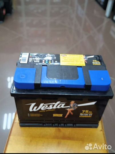 Акб авто Westa 75a/h новый с доставкой