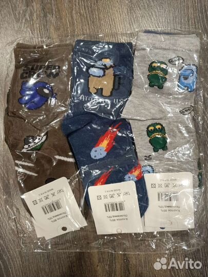 Новые детские носки набор 6 шт Амонг Ас 31-33р