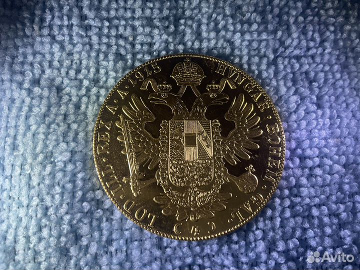 Золотая монета 986 пр.4 дуката 1915