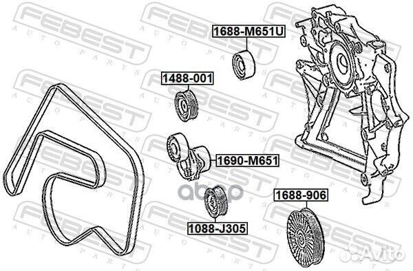 Натяжитель ремня 1690OM651 Febest