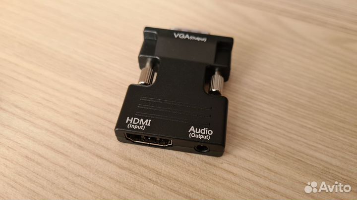 Новый Переходник-адаптер Hdmi-VGA + Audio