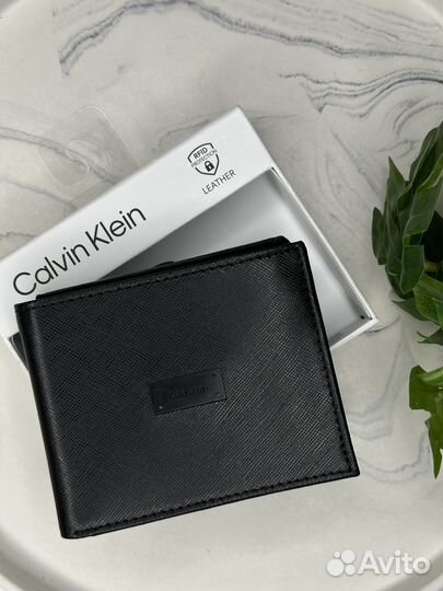 Кошелек Calvin klein кожаный оригинал США черный