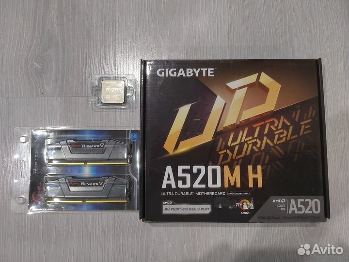 Комплект Gigabyte A520M H+Ryzen 5 5600+16Гб