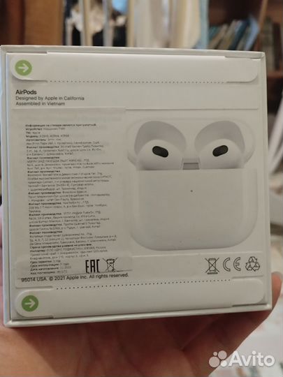Наушники Apple AirPods Model A2565 A 2564 A2566