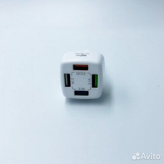 Автозарядка с быстрой зарядкой, 4 порта USB, 5B/3A