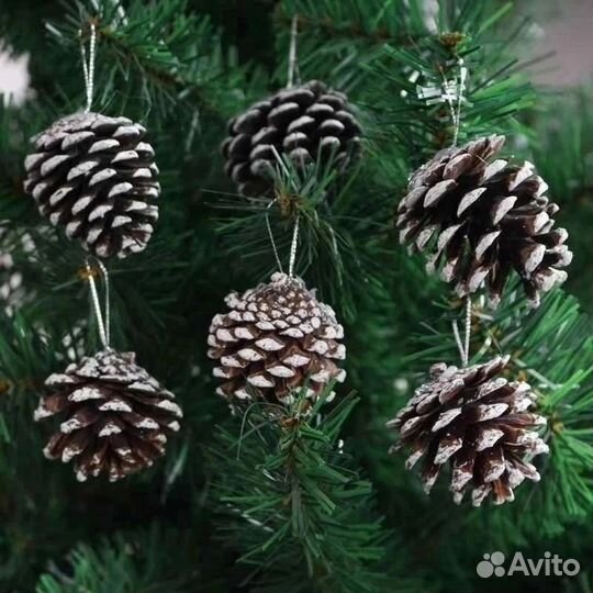 Набор новогодних украшений шишки