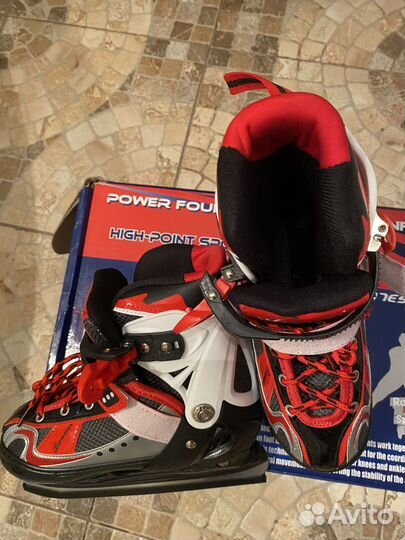 Коньки детские раздвижные размер 32-35