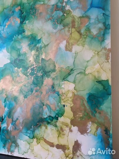 Картина интерьерная, абстракция, чернила