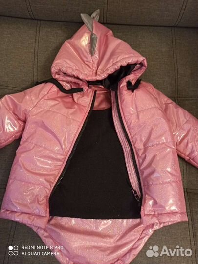 Куртка для девочки демисезонная на флисе