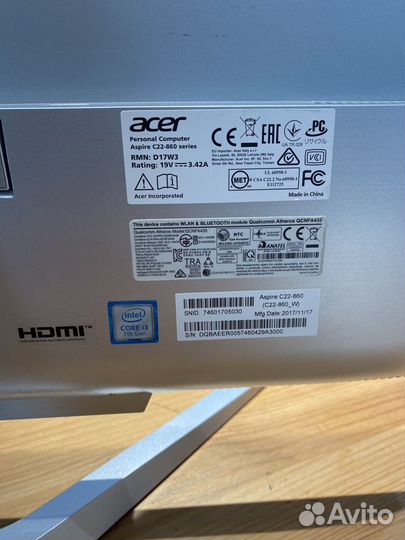 Моноблок Acer c22 -860