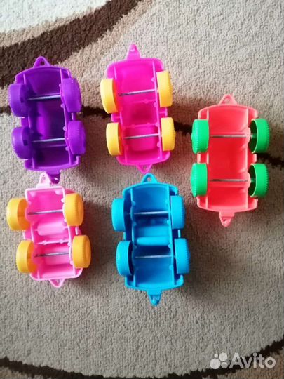 Набор машинки и вертолёт пластмассовые