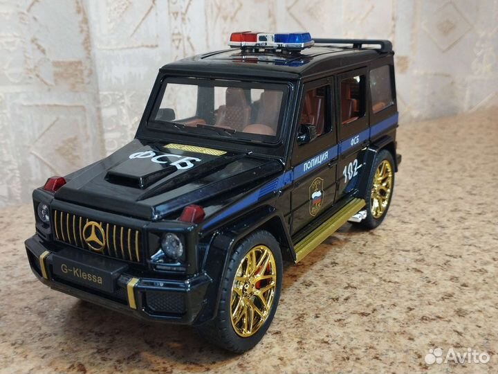 Mercedes g-класс Фсб металлическая модель 1:24